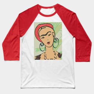 FRIDA KAHLO Mexican Feminist portrait painting Baseball T-Shirt